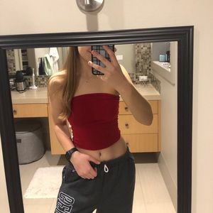 Red Brandy Melville Tube Top